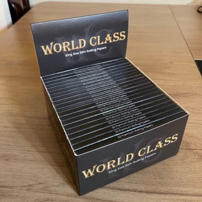 world class king size slim rolling papers box of 40 packs