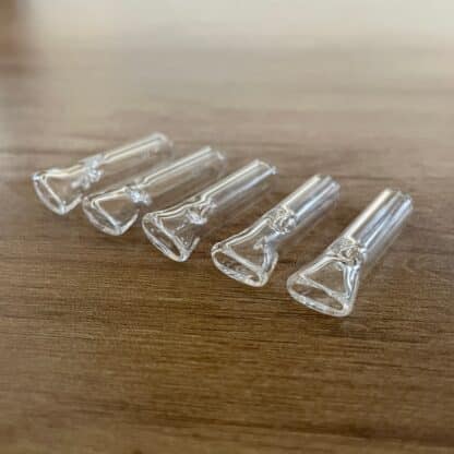 5-pack of slim size 8mm glass smoking tips