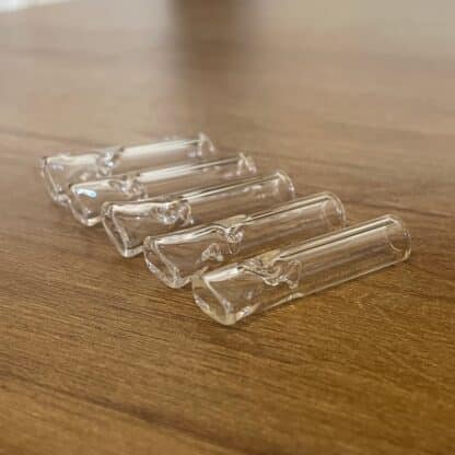 5-pack of slim size 8mm glass smoking tips